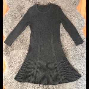 Joie dark gray wool & cashmere sweater dress
